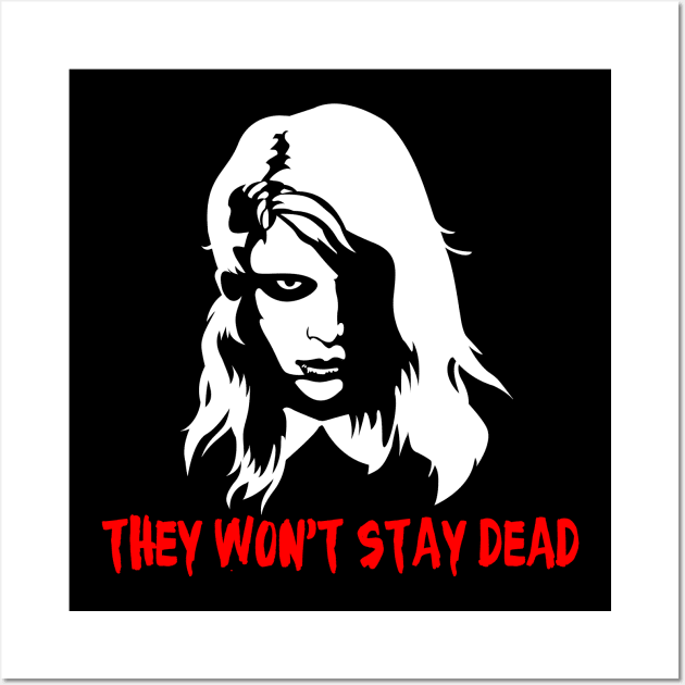 Night of the Living Dead Girl Wall Art by Halloween Merch